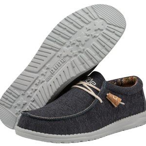 Hey Dude Wally Eden Navy Men's Shoes Comfortable Lightweight Slip On Casual Shoe